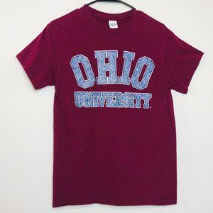 Paisley Print Graphic Ohio University Tshirt